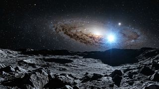 Horizonte de Una estrella despedazada por un agujero negro, escena (recreación con IA, imagen 3)
