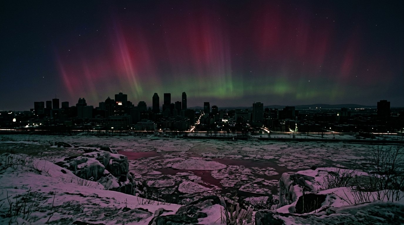 Horizonte de Quebec, 13 de marzo de 1989, escena (recreación con IA, imagen 1)