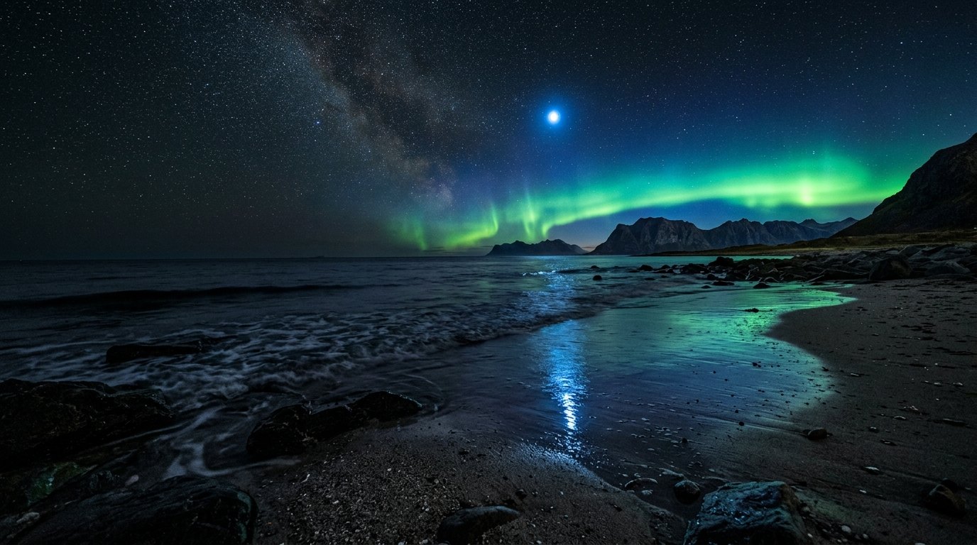 Horizonte de Dos Tierras en la misma órbita, escena (recreación con IA, imagen 2)