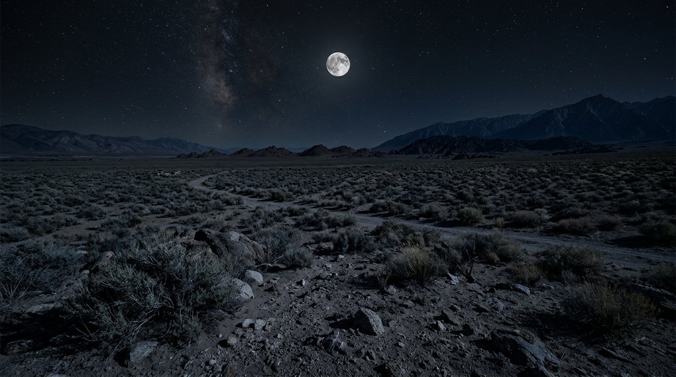 Horizonte de La Luna al doble de distancia, escena (recreación con IA, imagen 2)