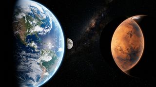 Horizonte de Si Marte estuviera más cerca, escena (recreación con IA, imagen 3)