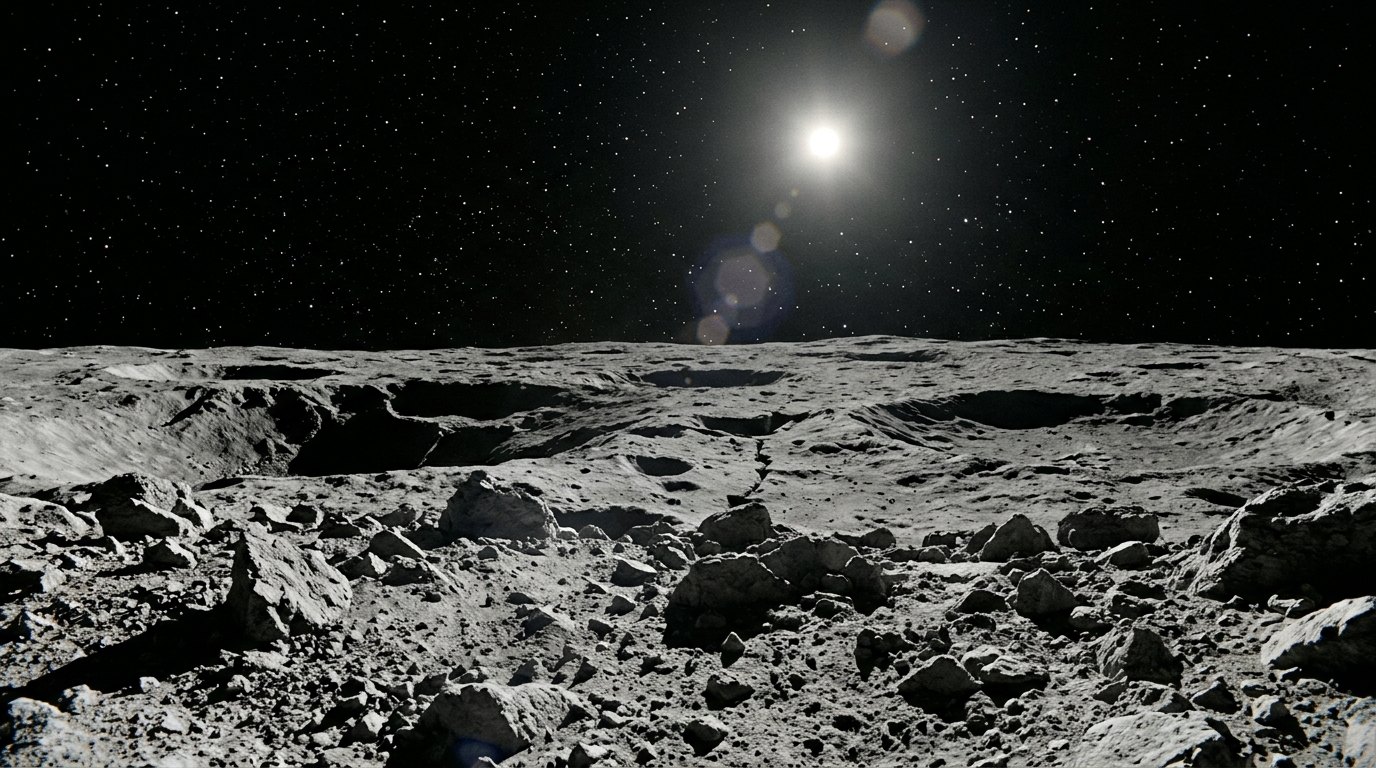 Horizonte de Si Mercurio estuviera en la zona habitable, escena (recreación con IA, imagen 1)