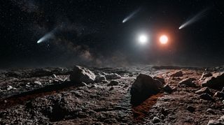 Horizonte de Si el Sol tuviera una compañera, escena (recreación con IA, imagen 3)