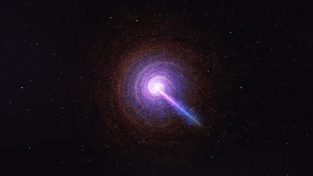 Agujero blanco visto desde el eje