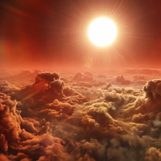 Recreación con IA: Exoplanetas