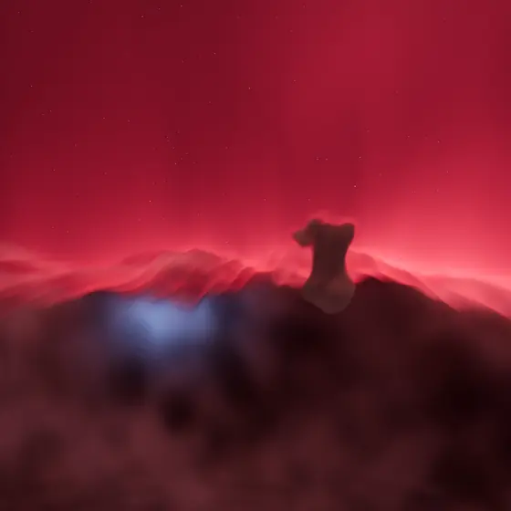 Render del simulador: Nebulosa Cabeza de Caballo (Barnard 33)