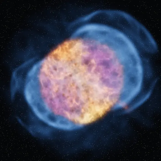 Render del simulador: Nebulosa Dumbbell (M27)